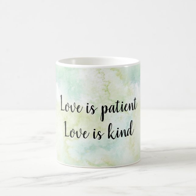 Caneca De Café Aqua Bliss deixa aquarela amor é (Centro)