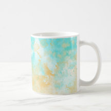 Aqua Watercolor Splash & Splatter Mug