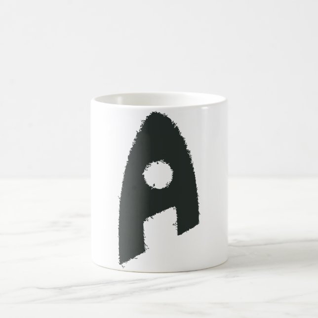 Caneca De Café Aquaman Grunge 'A' (Centro)