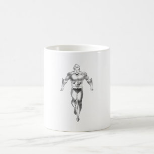 Caneca De Café Aquaman Runs BW