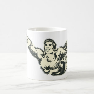 Caneca De Café Aquaman Soars BW