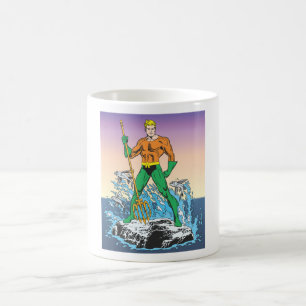 Caneca De Café Aquaman Stands com lança