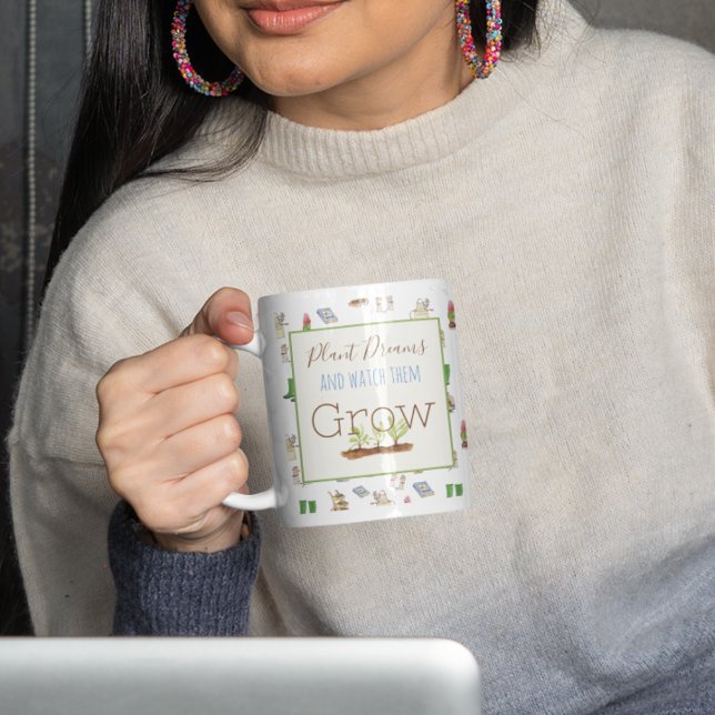 Caneca De Café Aquarela Célula Sísica de Jardinagem Personalizada (Criador carregado)