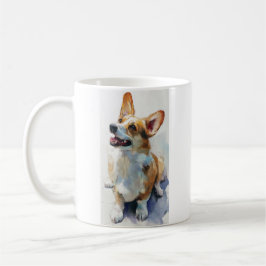 Caneca De Café aquarela de corgi galês de Pembroke