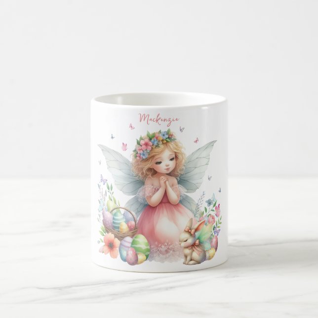 Caneca De Café Aquarela Fada da Primavera de Páscoa (Centro)