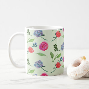 Caneca De Café Aquarela Floral