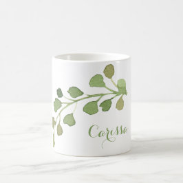 Caneca De Café Aquarela Foliage Coffee Mug
