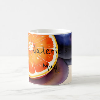 Caneca De Café Aquarela Laranja Brilhante