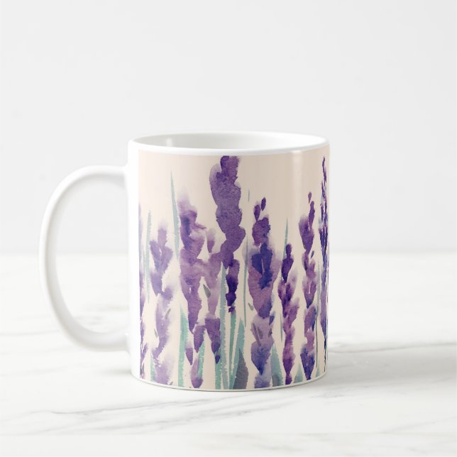 Caneca De Café Aquarela lavandante francesa (Esquerda)
