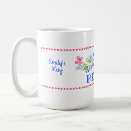 Caneca De Café Aquarela Pastel Floral SEJA GENTIL