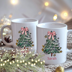 Caneca De Café Aquarela Personalizada de Natal Whimsic