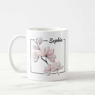 Caneca De Café Aquarela Personalizada Magnolia Café Mug