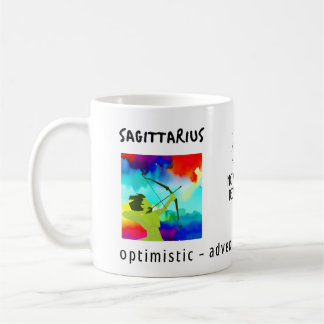 Caneca De Café aquarela Sagittarius zodiac e características
