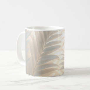 Caneca De Café Aquarela tropical relaxante, folhas de palmeira br