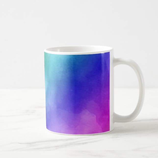 Caneca De Café Aquarelas do Arco-Íris (Direita)