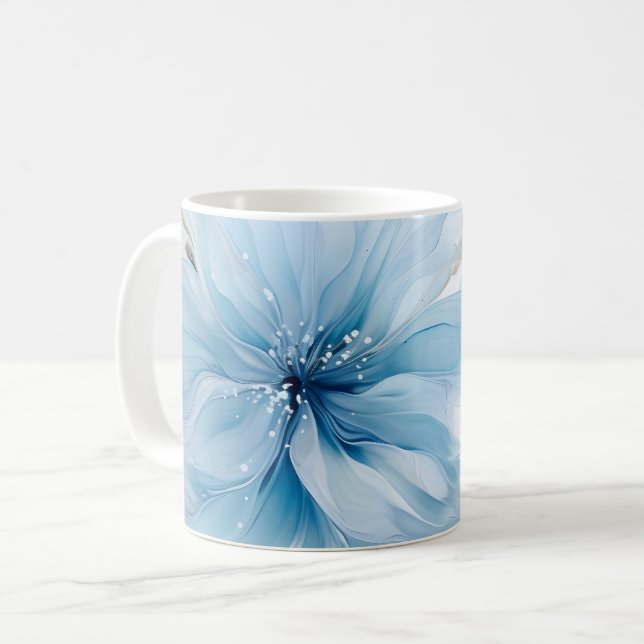 Caneca De Café Aquarelle Floral Bloom Watercolor (Frente Esquerda)