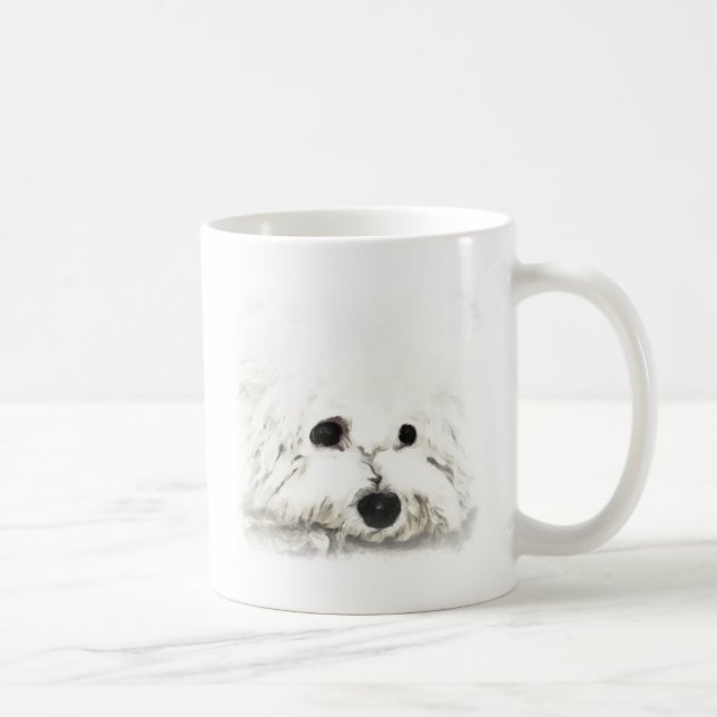 Caneca De Café Aquarelle principal artístico de Bichon (Direita)