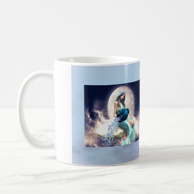 Caneca De Café Aquário - Mulher Despejando Água de Um Jug (Esquerda)