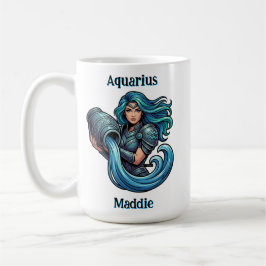 Caneca De Café Aquarius Traits and Dates | Personalized