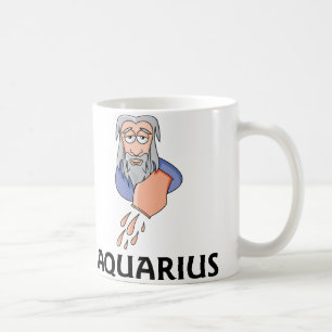 Caneca De Café Aquarius Water Bearer man água vazando água