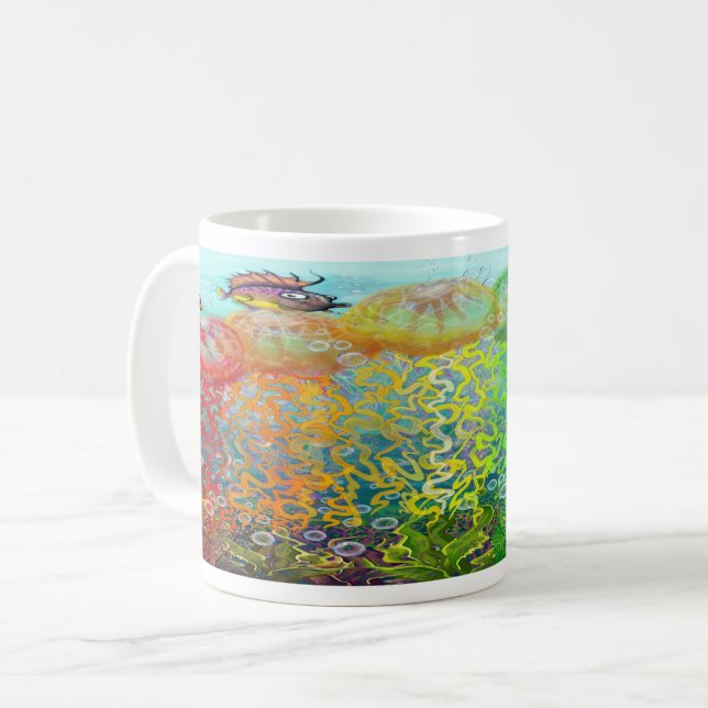 Caneca De Café Aquatic Fantasy (Frente Esquerda)