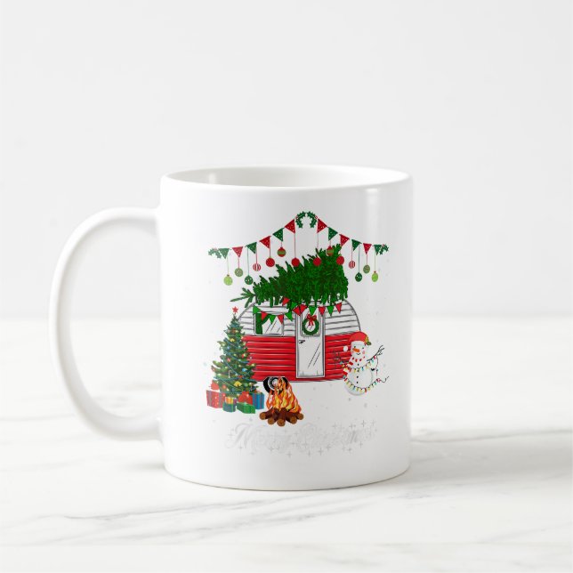 Caneca De Café Aquecedor Azul com Suéter de Natal - Natal Feliz (Esquerda)