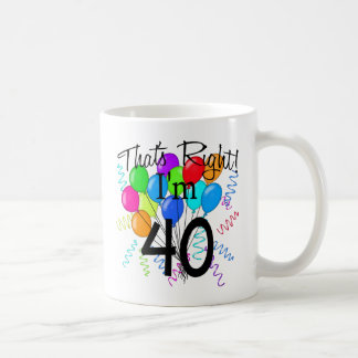 Caneca De Café Aquele é direito que eu sou 40 - aniversário