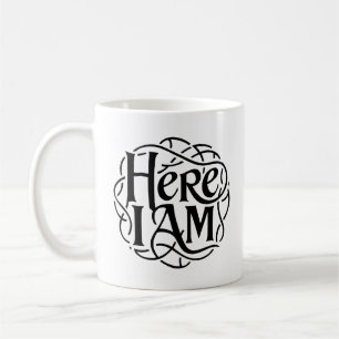 Caneca De Café Aqui Estou Eu
