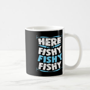 Caneca De Café Aqui, Fishy Fishy T Camisa Homens Mulheres Criança