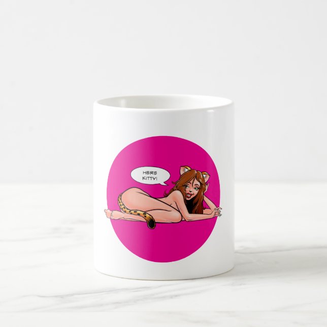Caneca De Café Aqui Gatinha! (Centro)