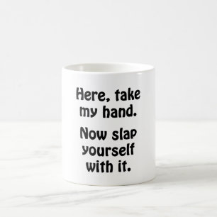 Caneca De Café Aqui, Pegue Minha Mão