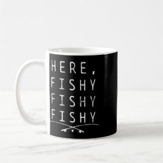 Caneca De Café Aqui Pescando Pescador 