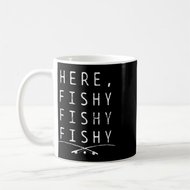 Caneca De Café Aqui Pescando Pescador  (Esquerda)
