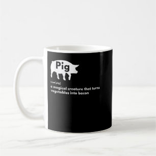 Caneca De Café Aqui, Piggy T shirt Boar Hunting Vintage Pig