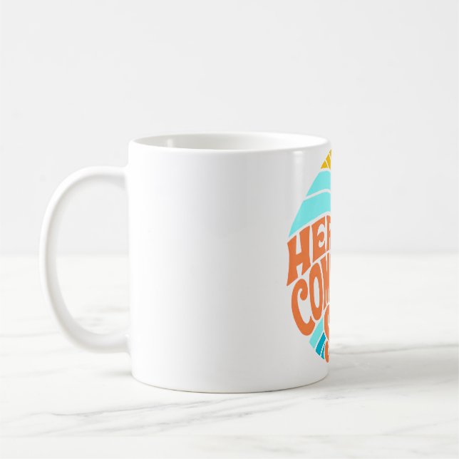 Caneca De Café Aqui vem o Sol Tee, Estilo Retro, Estilo Hippie (Esquerda)