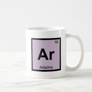 Caneca De Café Ar - Ariadne Símbolo da Tabela Periódica de Químic