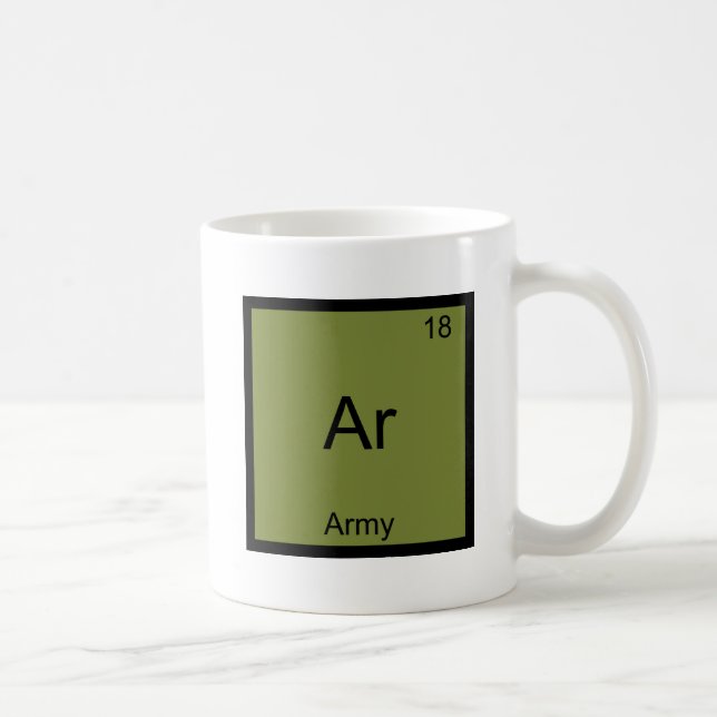 Caneca De Café Ar - Elemento Simbólico de Química Militar do Exér (Direita)