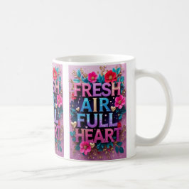 Caneca De Café Ar fresco, coração de Cheio"