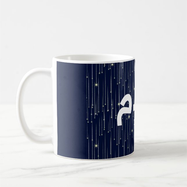 Caneca De Café Árabe "Salaam" Paz com Estrelas Douradas Cadentes (Esquerda)