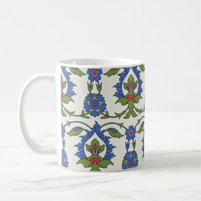 Caneca De Café Árabe Tradicional: Iznik Azulejo Invisível. (Esquerda)