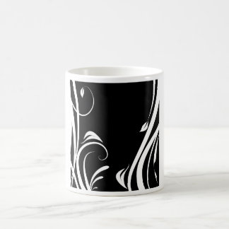 Caneca De Café Arabesco em preto e branco