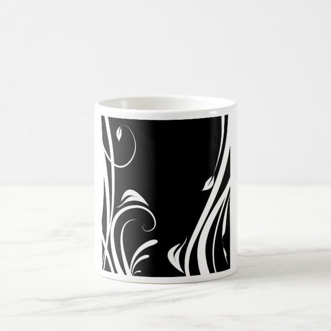 Caneca De Café Arabesco em preto e branco (Centro)