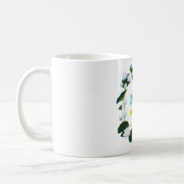 Caneca De Café Arabic Calligraphy "Sabr" Patience - Floral Lotus 