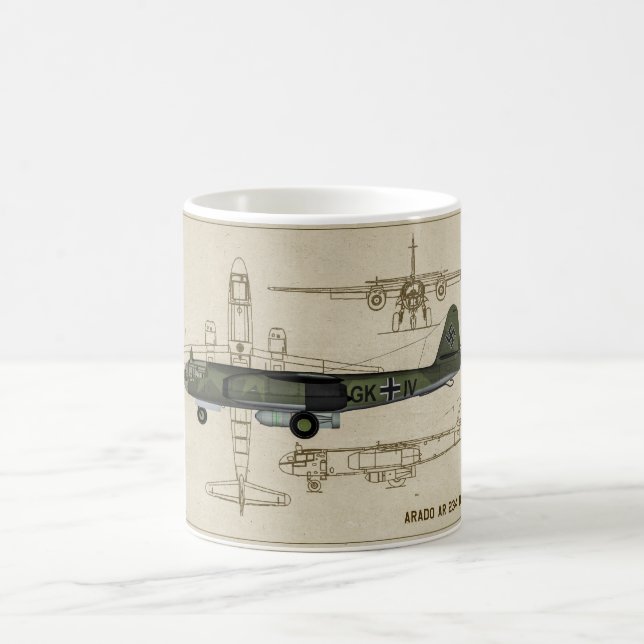 Caneca De Café Arado-Flugzeugwerke-Arado-Ar234B2 (Centro)