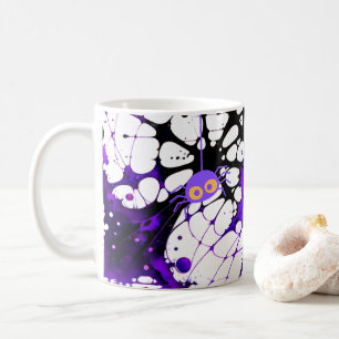 Caneca De Café Aranha-Aranha - Púrpura e Preta-Halloween Mug