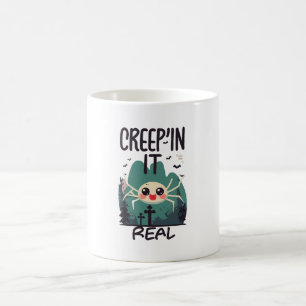 Caneca De Café Aranha de Halloween Kawaii Trocadilho