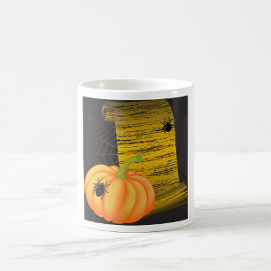 Caneca De Café Aranhas E Abóbora