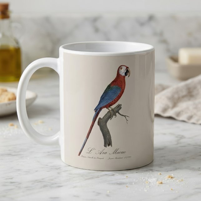 Caneca De Café Arara-vermelha, Ara chloropterus (Red-and-green Macaw, Ara chloropterus. Coffee Mug)