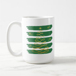 Caneca De Café Árbol navideño dorado