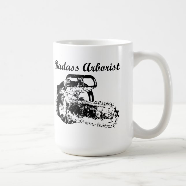 Caneca De Café Arborist de Badass - serra de cadeia (Direita)